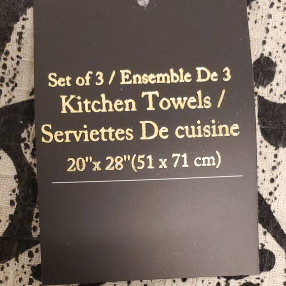 Cynthia Rowley Curious Halloween Ghost Set of 3 Kitchen Towels 100% Cotton NEW - Picture 7 of 7